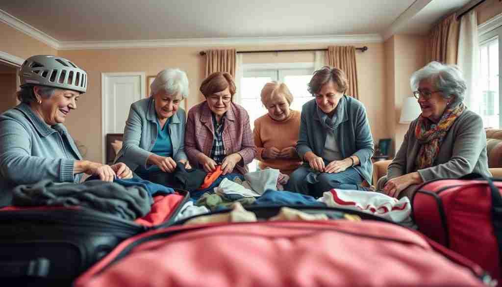 Reisevorbereitung Seniorinnen