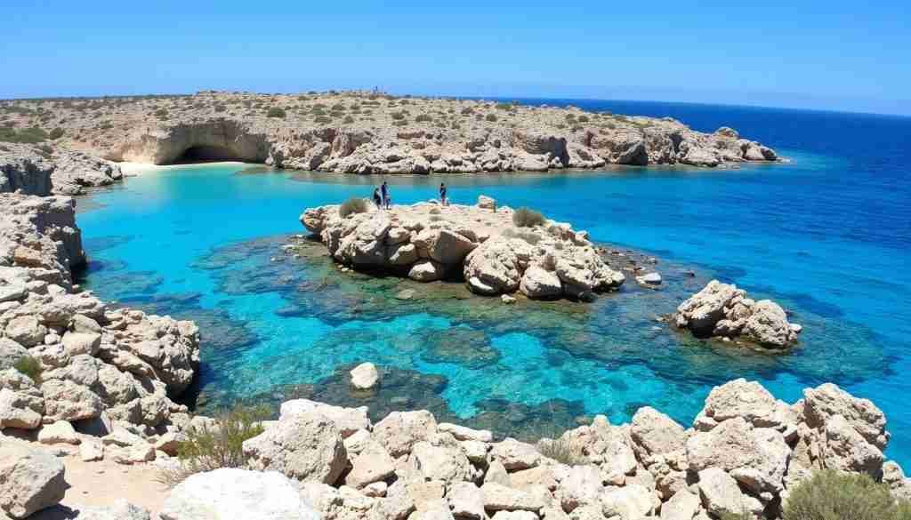 Ein Bild der Blauen Lagune auf Comino