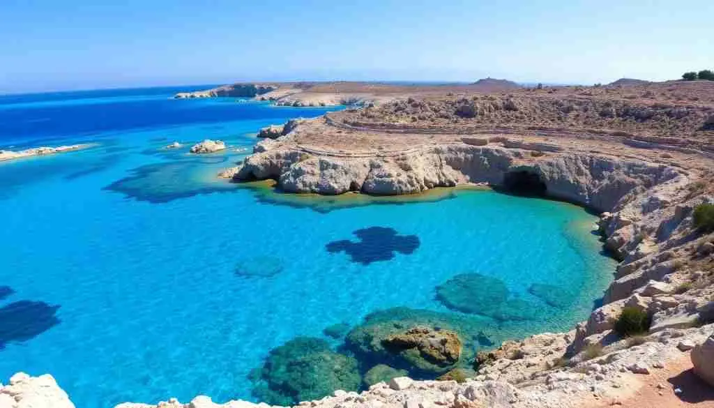 Ein Bild der Blauen Lagune auf Comino
