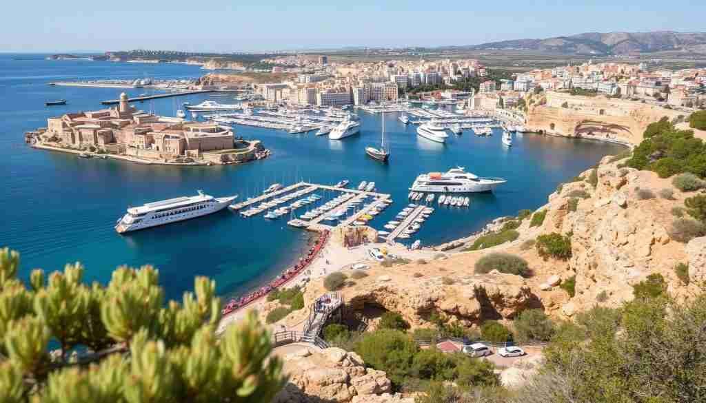 Ein Bild von Malta mit verschiedenen Aktivitäten wie Strandurlaub, Sightseeing und Wandern