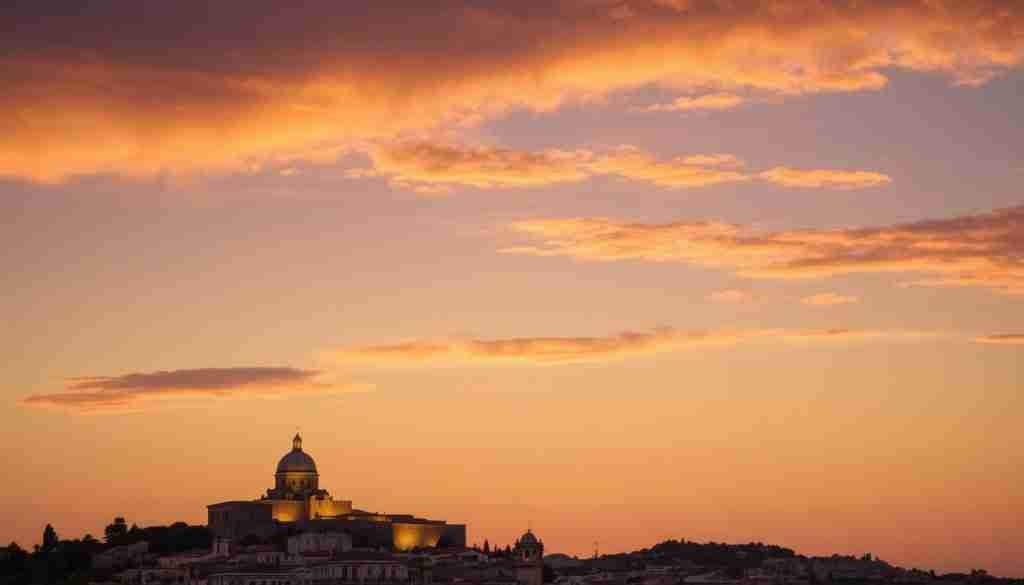 Ein Bild von Mdina bei Sonnenuntergang