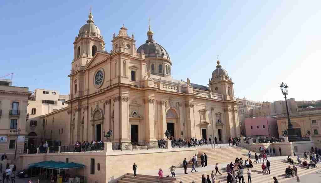 Ein Bild von Valletta mit der St. John's Co-Cathedral