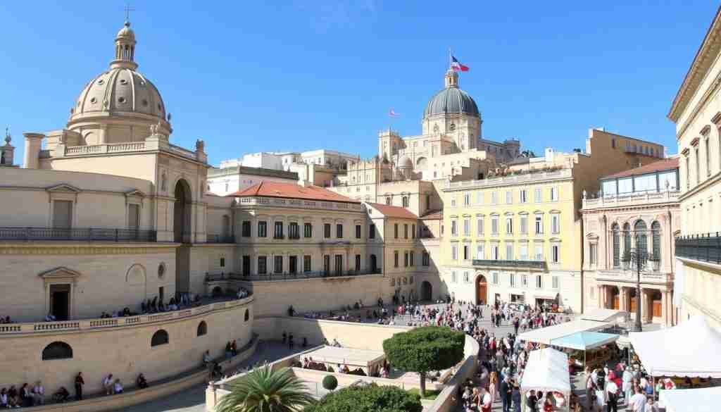 Ein Bild von der malerischen Stadt Valletta während des Valletta International Baroque Festival