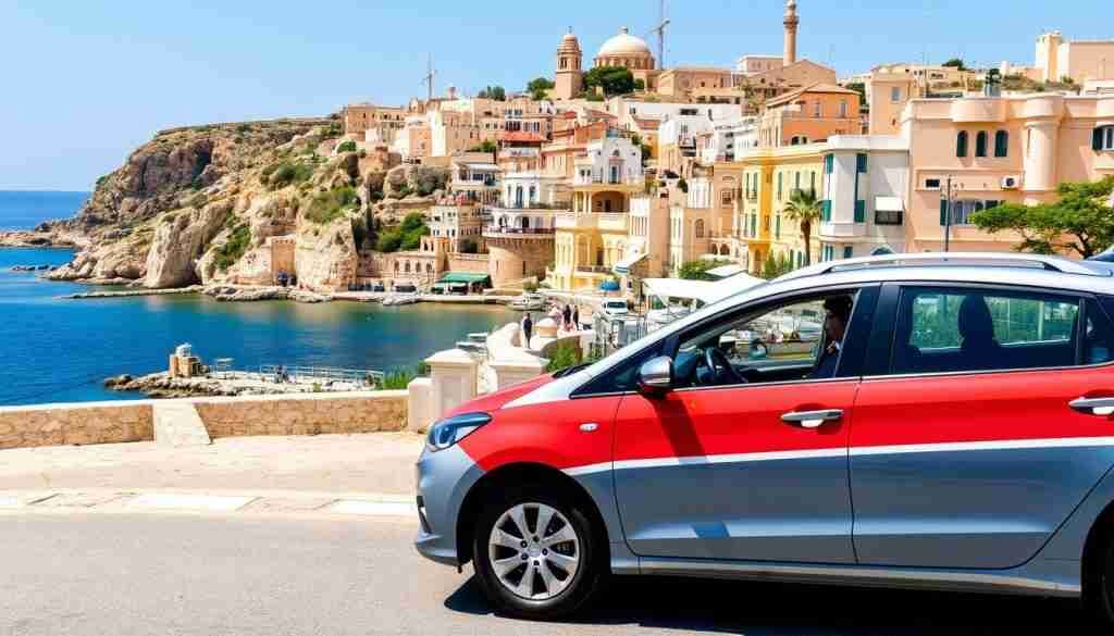 Ein Bild von einem Mietwagen auf Malta