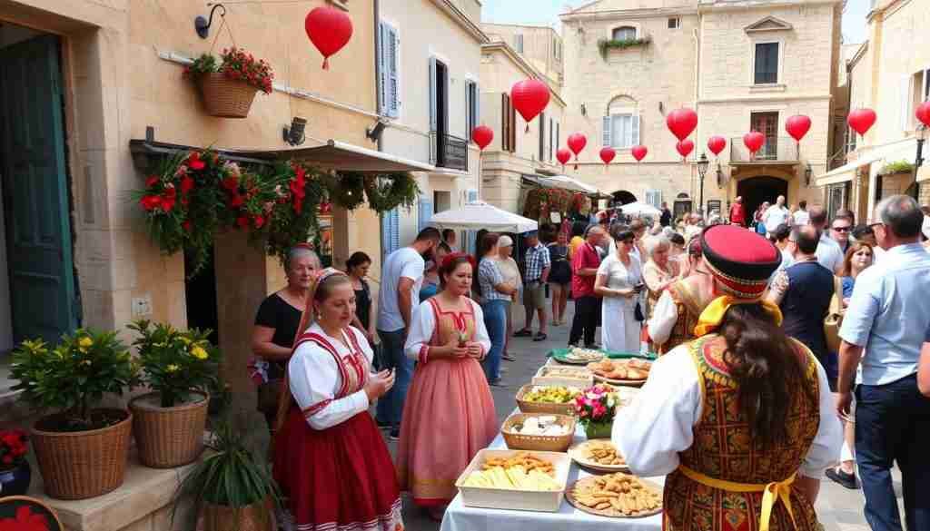 Ein Bild von einem lokalen Dorffest auf Malta