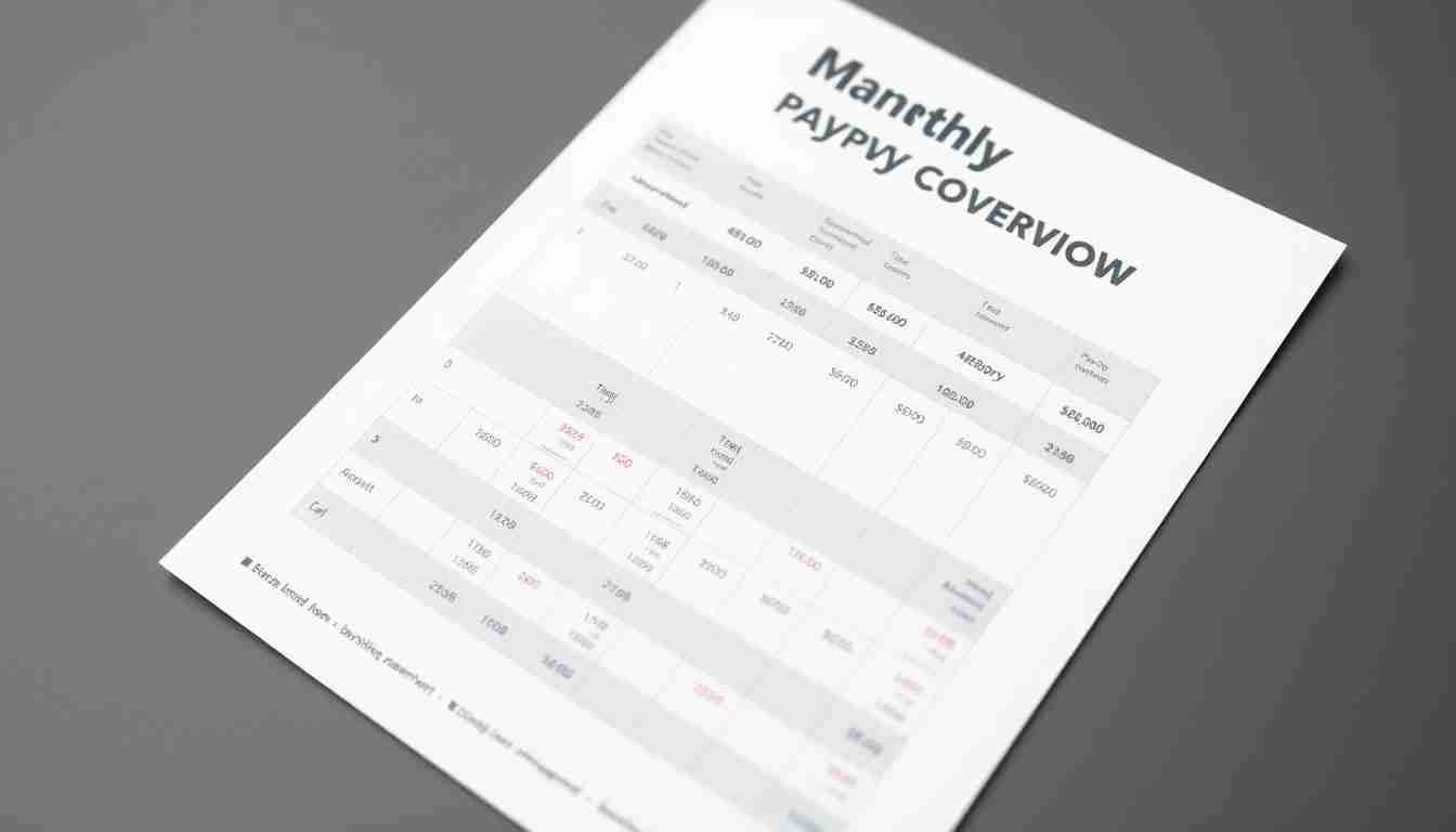 Monatliche Steuerzahlung Übersicht