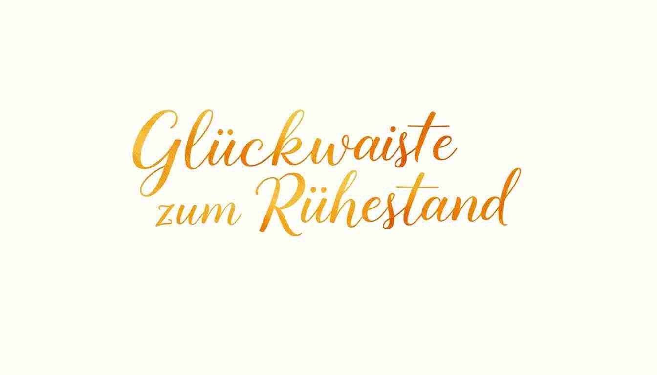 Was wünscht man zum Ruhestand?